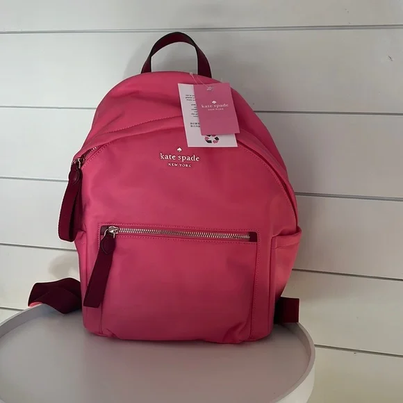 NWT KATE SPADE CHELSEA THE LITTLE BETTER NYLO IN DEEP DAHLI Kate Spade Chelsea The Little Better Mini Nylon Backpack  main image 4